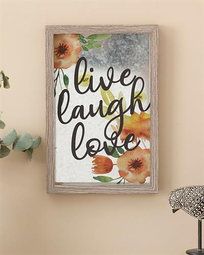 Live Laugh Love Картина МДФ 20x30 см Сив