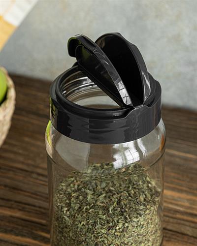 Lizbon Съд За Подправки Стъкло, Антрацит, 370 Ml