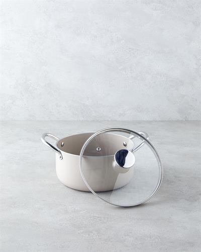 Lizbon Тенджера Дълбок CeraWell 20 см Мока