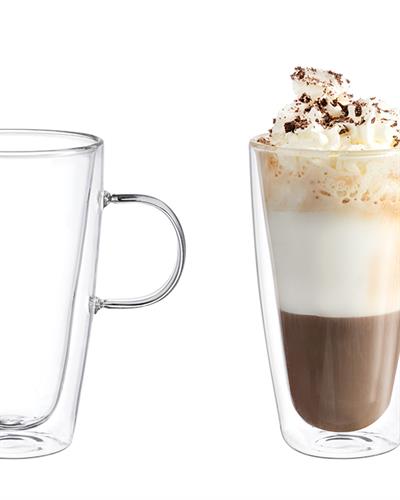 Lizbon Чаша Double Wall, Жакард С Граници, Прозрачен, 330 Ml