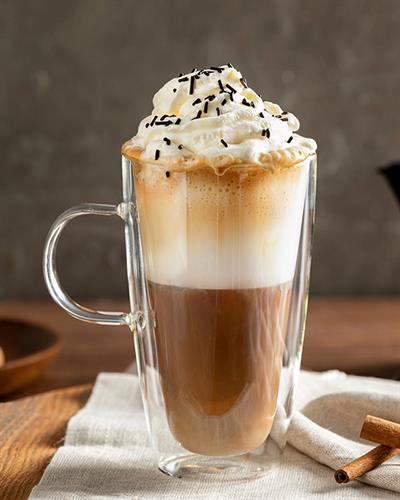 Lizbon Чаша Double Wall, Жакард С Граници, Прозрачен, 330 Ml