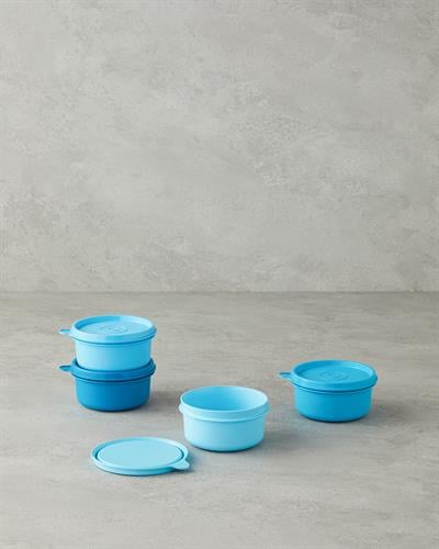 Lock Me Mini Кутия За Съхранение 4 бр. Пластмаса 250 мл Син