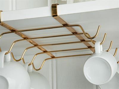 Lona Стойка За Чаши Метал 28x22x5,5 см Златен