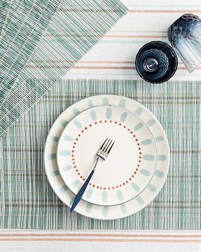 Lorea Американзки Сервиз 4 Бр., Полиетилен, Синьо, 30 X 45 Cm