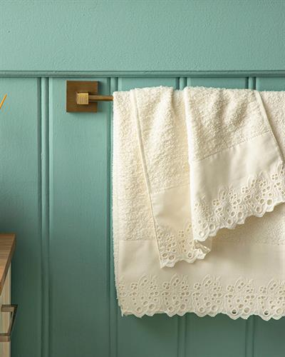 Loretta Комплект Кърпи За Лице Двоен Комплект, Памучен, Бяло, 30 X 40+50 X 70