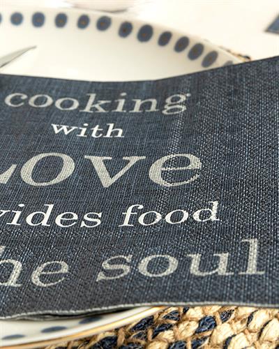 Love Хартийни Салфетки 20 Бр., Хартия, Тъмно Синьо, 33 X 33 Cm