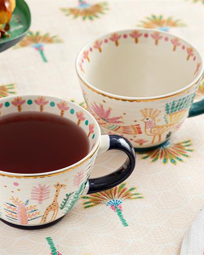Love Crush Чаша New Bone China, Светло Синьо-Розово, 460 Ml