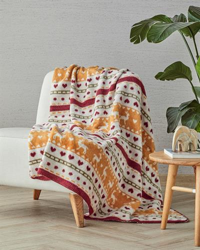 Love deers Тв Одеяло Акрил 130x170 см Червен