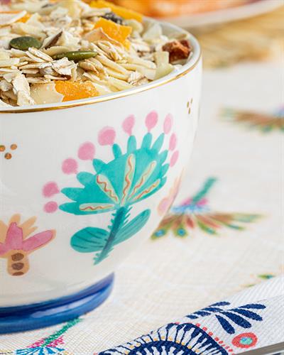 Love Passion Купа New Bone China, Морско Синьо-Розово, 500 Ml