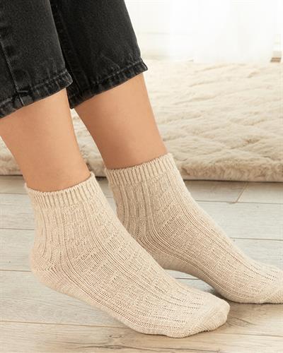 Lovely Чорап С Дълга Дължина Дамски, Памучен, Бежово, 36-40