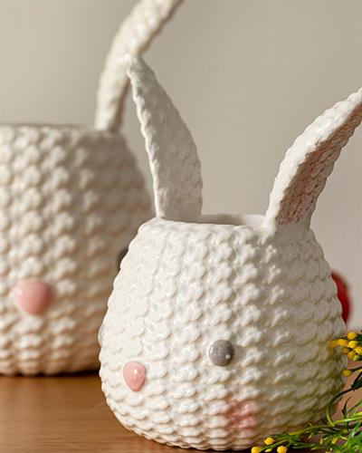 Lovely Bunny Саксия Бяло, 17.2 X 13.6 X 20.5 Cm