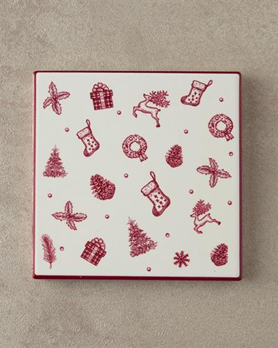 Lovely Winter Подложка За Чаша Керамика 10,8 см Червен