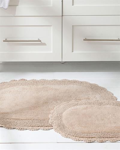 Loya ПОСТЕЛКА ЗА БАНЯ КО Памучен 60x90 + 40x60 cm Beige