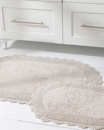 Loya Комплект Постелки За Баня Памучен 60x90 + 40x60 см Сив