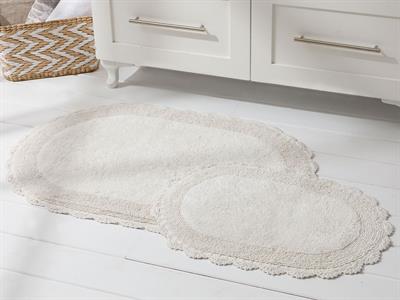 Loya ПОСТЕЛКА ЗА БАНЯ КО Памучен 60x90 + 40x60 cm Ecru