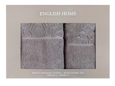 Lucca ХАВЛИЯ ЗА БАНЯ КОМПЛ Жакардов 70x140 cm + 50x80 cm Beige
