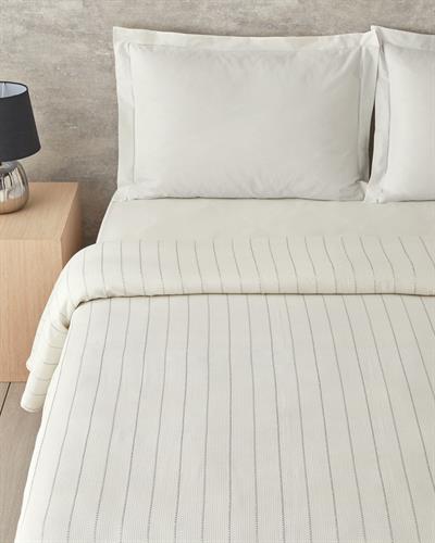 Lucent Комплект Одеяло Пике Двоен Брокатен 200x220 см Сребърен