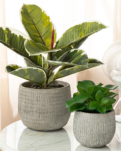 Lukas Изкуствено Цвете Във Ваза Сиво, 15 X 15 X 20 Cm