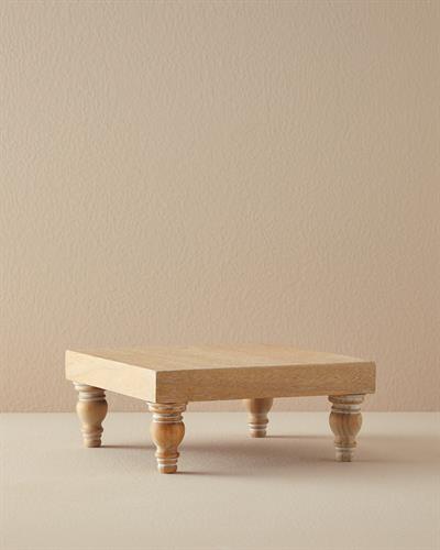 Lukas Декоративен Поднос Дървен 24x24x10 см Натурален