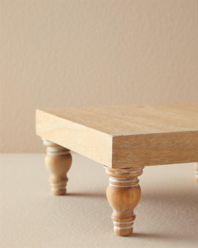 Lukas Декоративен Поднос Дървен 24x24x10 см Натурален