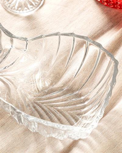 Luly Glass with 2 inserts Appetizers 25 cm Transparent