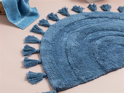 Luna Постелка За Баня Памучен 55X90 см Светлосин