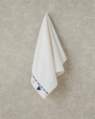 Lunies Кърпа За Лице С крошет Памучен 50x80 см Екрю