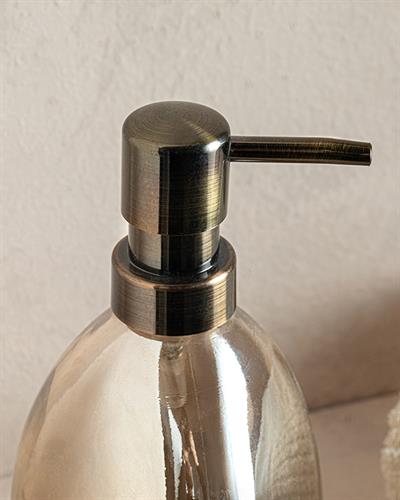Luster Glass Liquid Soap Dispense 8,5x8,5x16 cm Honey Luster