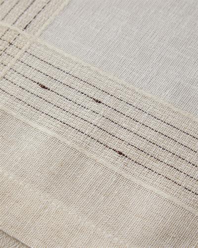 Luxe Linen Look Подложки За Хранене 2 бр. Полиестер 35x50 см Кремаво - Черен