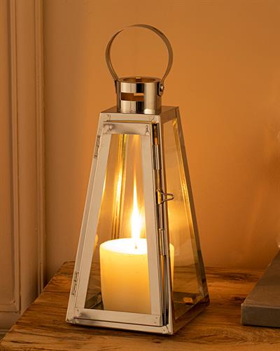 Luxury Lantern 13x13x25 cm Silver.
