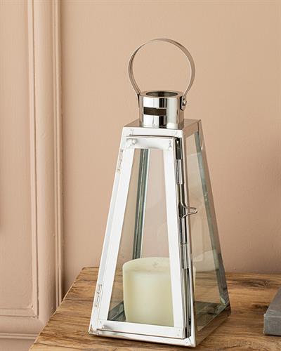Luxury Lantern 13x13x25 cm Silver.