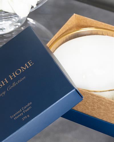 Luxury Ароматна Свещ Медена Пяна, 13,5 X 13,5 X 6 Cm