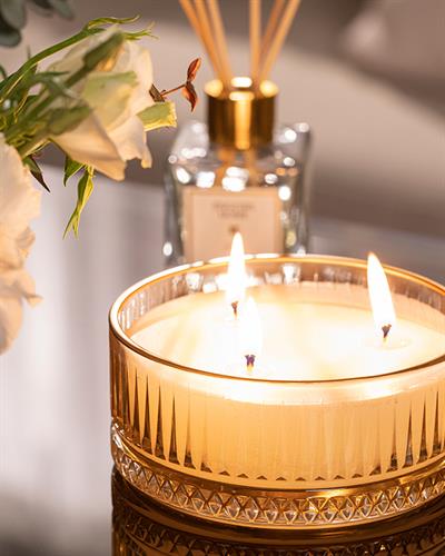 Luxury Ароматна Свещ Медена Пяна, 13,5 X 13,5 X 6 Cm