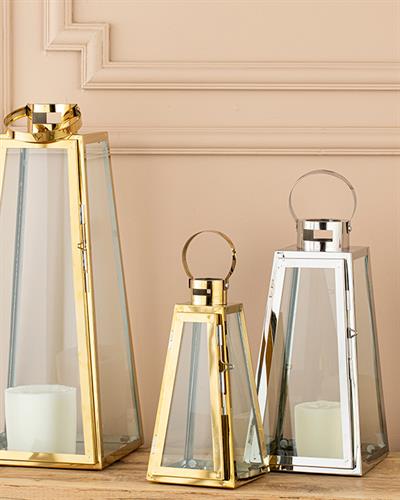 Luxury Lantern 13x13x25 cm Gold