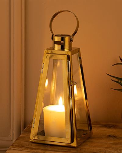 Luxury Lantern 13x13x25 cm Gold