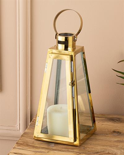 Luxury Lantern 13x13x25 cm Gold