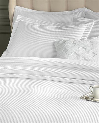 Luxury Покривка За Легло К Двоен Размер, Памучен, Бяло, 240 X 260 Cm