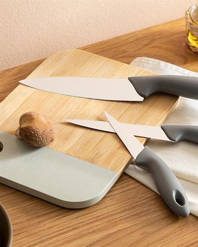 Lydia Steel 3 Set Knife Set 19-22-27 cm Gray