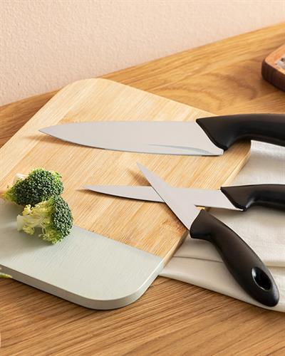 Lydia Steel 3 Set Knife Set 19-22-27 cm Black