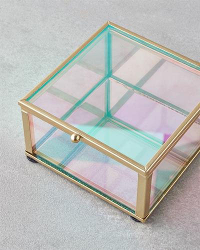 Mabella Декоративна Кутия 10x10x5.5см Златен