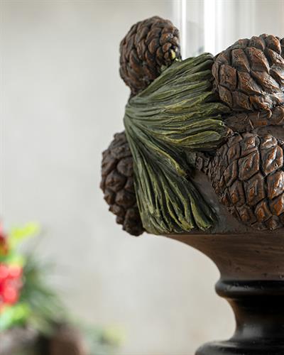 Magic Pine Свещник Полирезин 10,7x10,7x18,3 см Brown