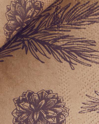 Magic Pine Хартийни Салфетки 20 Бр., Хартия, Кафяво, 33 X 33 Cm