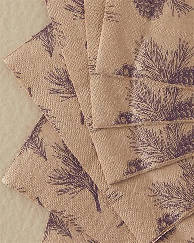 Magic Pine Хартийни Салфетки 20 Бр., Хартия, Кафяво, 33 X 33 Cm