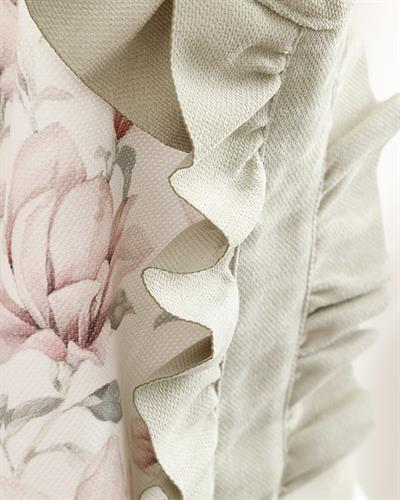 Magnolia Кухненска Престилка С волан Полиестер 83x87 см Розов - Зелен