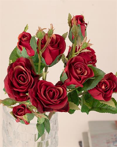 Majestic Rose Изкуствено Цвете 43 см Бордо