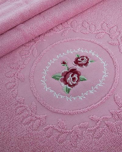 Majestic Rose Кърпа За Лице С бродерия 50x80 см Розов