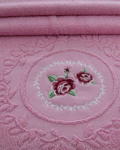 Majestic Rose Кърпа За Лице С бродерия 50x80 см Розов