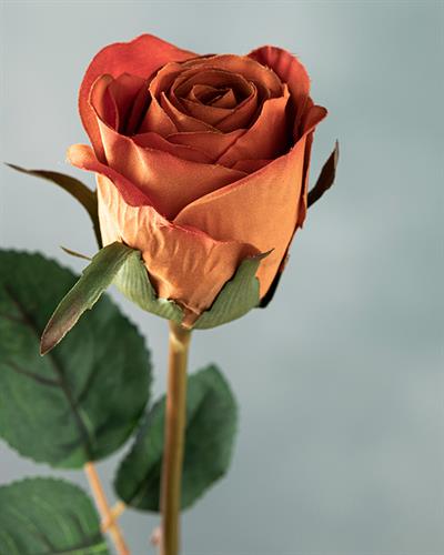 Majestic Rose Изкуствено Цвете Един Стрък 60 см Оранжев