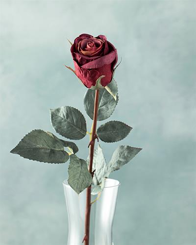 Majestic Rose Изкуствено Цвете Един Стрък 60 см Червен