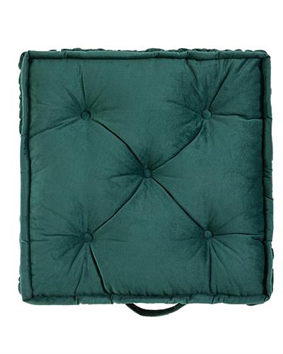 Malta Square Декоративна Възглавница За Под Кадифе 60x60x14 см Петроленозелен